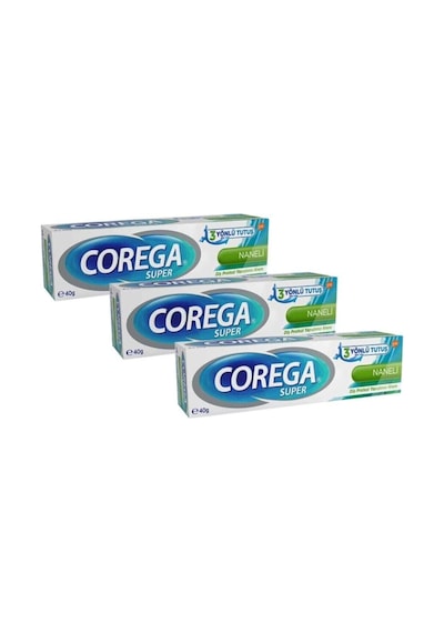 Diş Protezi Yapıştırıcı Krem Naneli 40 Gr-3 Adet