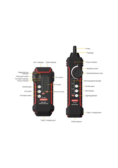 Noyafa Nf-802 Rj11 Rj45 Lan Çok Işlevli Kablo Test Cihazı
