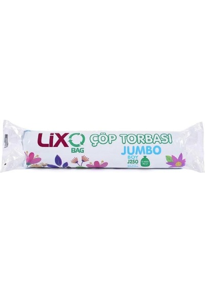 J-250 Jumbo Boy Çöp Torbası 80 X 110 Cm 10 Lu Rulo X 1 Paket 10 Adet Mavi