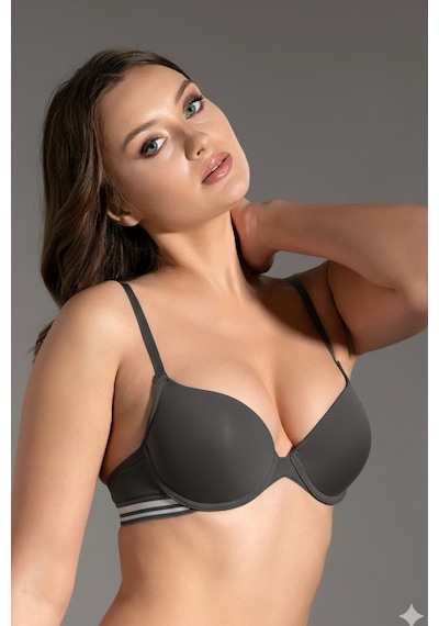 Newbra Penye Push-up Sütyen - Antrasit