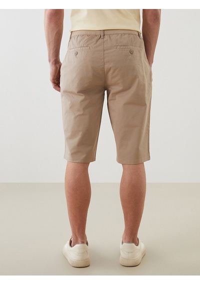 Lcwaıkıkı Classic Bej Standart Kalıp Gabardin Erkek Şort