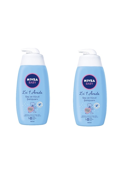 Nivea Baby 2'si 1 Arada Saç ve Vücut Bebek Şampuanı 2 x 500 ML