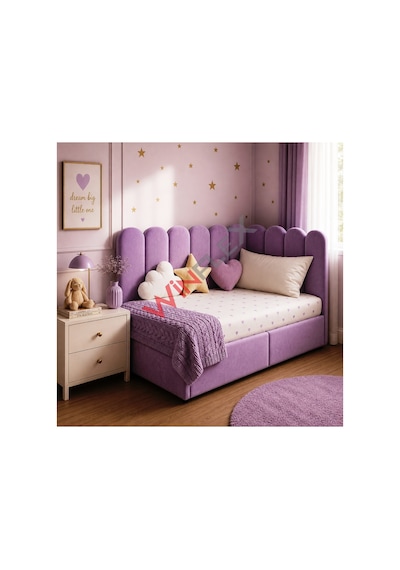 Winflex Yatak Başlık ,duvar Ve Oda Dekorasyon Panel 10adet- 15x100cm Mor 100 x 150 CM