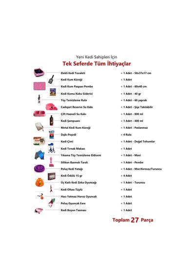 Kedi Başlangıç Seti 27 Parça Miyora-1990-11-22