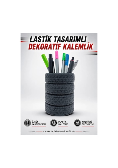 Lastik Görünümlü Kalemlik 3d Ürün Çevre Dostu Biyoplastik