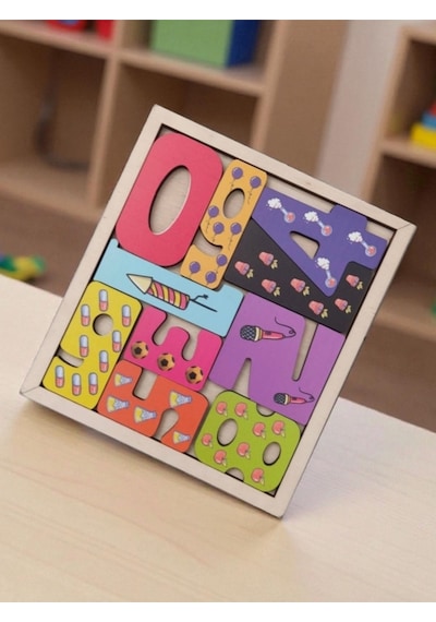 Sayılar Renkli Puzzle Ahşap Oyuncak