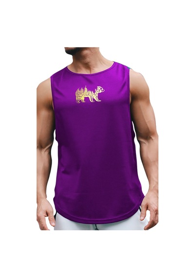 Bluu Bearx Kolsuz Sporcu T-shirt Tank Top Spor Atlet