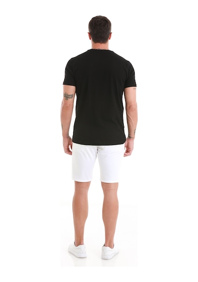 Hatemoğlu Siyah Regular Fit Jakarlı Bisiklet Yaka Tişört 35103024c005 002 Siyah