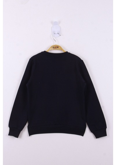 Toontoy Kız Çocuk Relax Fit Bisiklet Yaka Baskılı Yırtmaçlı Sweatshirt - 2 İplik Siyah Toontoy Kız Çocuk Relax Fit Bisiklet Yaka Baskılı Yırtmaçlı Sweatshirt - 2 İplik Siyah