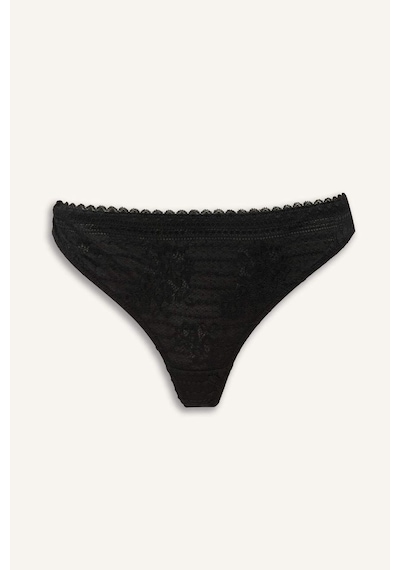 Defacto Bağcıklı Dantelli Slip Külot-fall İn Love F7029ax25wnbk81 Siyah-bk81