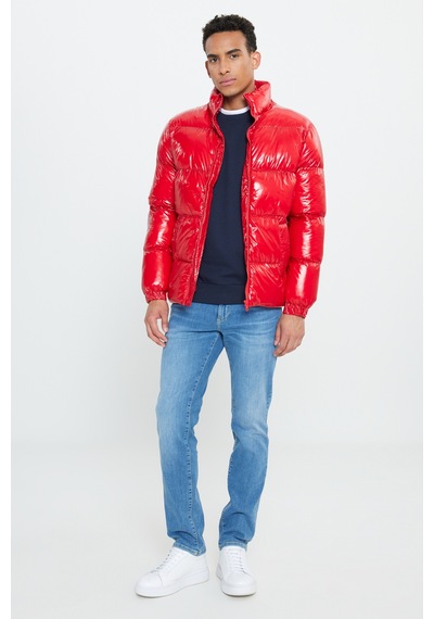 Ac&Co / Altınyıldız Classics Erkek Kırmızı Standart Fit Normal Kesim Dik Yaka Mont Kırmızı
