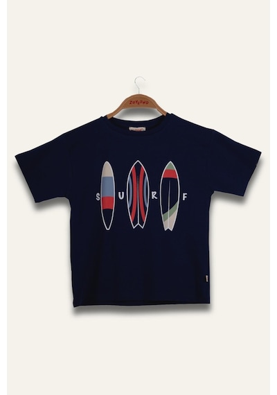 Zeyland Erkek Çoçuk Sörf Baskılı T-shirt - Lacivert Lacivert