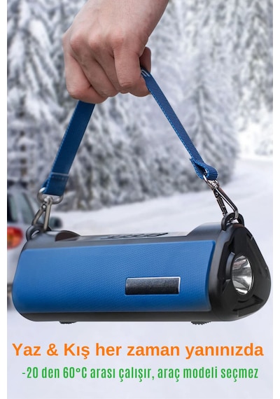 Aimod Airpro 4 In 1 Şarjlı Akü Ateşleyici Hava Kompresör Lastik Şişirici Powerbank 5 Çeşit Led Işık