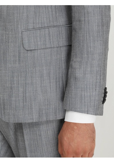 Kip Mavi Desenli Modern Fit Takım Elbise Çok Renkli