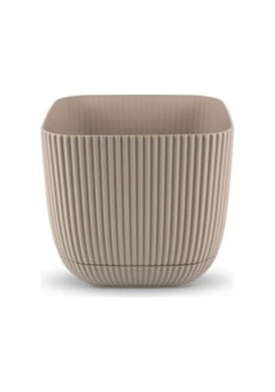 Mercan Kare Saksı No:2 0,67 Lt. 11 X 11 X 9,5 Cm Bej