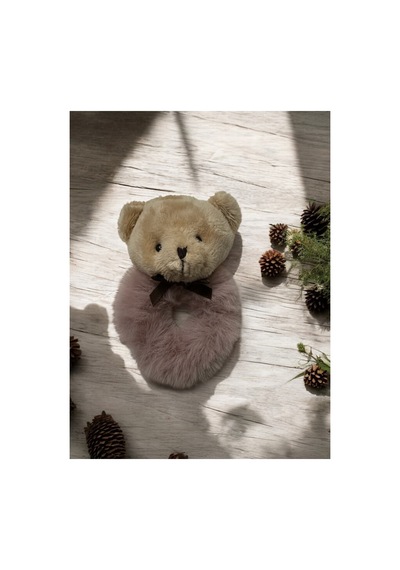 Ayıcıklı Peluş Simit Lastik Toka Pudra Pembe - 673852555 Pudra Pembe