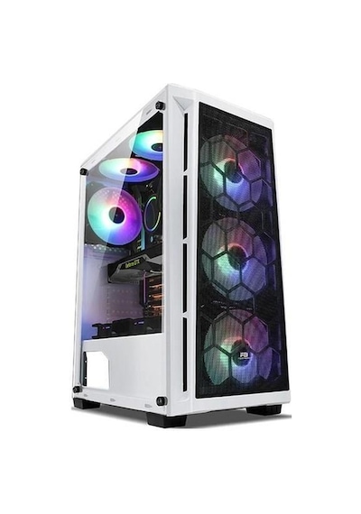 Powerboost PB-T001BW Mid Tower Gaming Kasa Beyaz