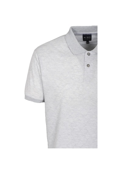 Erkek Polo Yaka Tişört Mavi Dokulu Slim Fit Ribanalı Kol T-shirt Ncs Jeans 1250-mavi Mavi