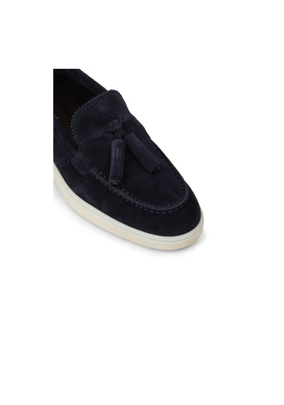 Deery Kadın Hakiki Süet Lacivert Püsküllü Loafer - 02040zlcvc01
