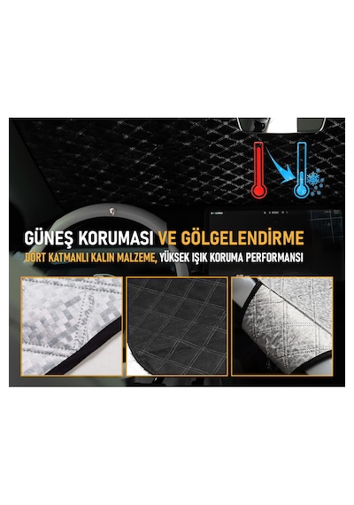 Araba,oto Ön Cam Koruma Örtüsü, Termal Araç Güneşlik, Oto Buzlanma Önleyici Kar Brandası 155-125cm 155x125