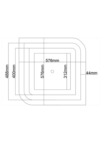 Motifpiyer Lamba Tavan Göbeği Düz-4k-model-kare-egri-dik-56cm-2 Adet Beyaz