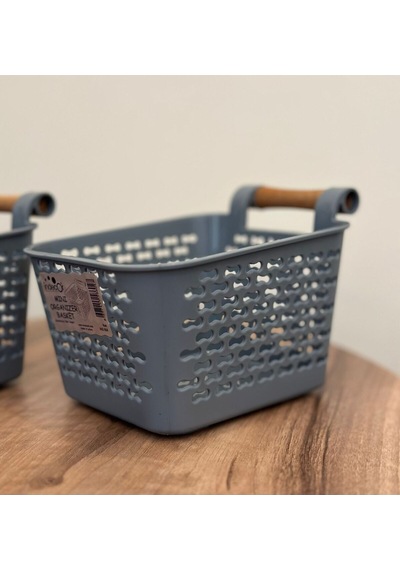 Dolap Içi Düzenleyici Mini Sepet 2 Adet Koyu Gri Antrasit Plastik 10 X 15 Gri Diğer