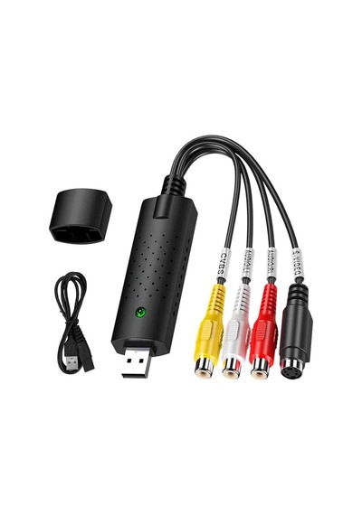 4 Kanal Usb Easycap Video Dvr Yakalama Ve Kayıt Kartı Rca / Bnc Uyumlu