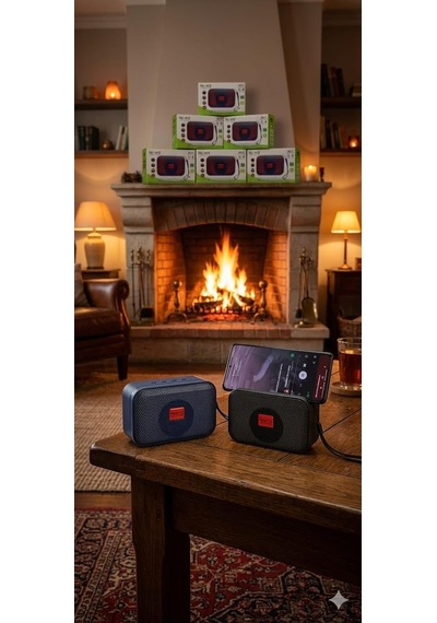 Bluetooth Hoparlör Speaker Led Işıklı Usb Ve Hafıza Kartı Destekli Telefon Standlı Taşınabilir Tam Bir  Performans Ürünü Kaybetseniz Üzülmeyeceğiniz lik Ürün Ön Panel Siyah