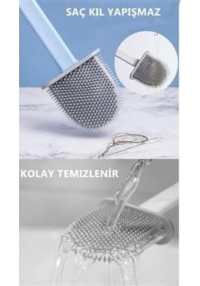 Slikon Klozet Fırçası Beyaz Nv2022 Çok Renkli