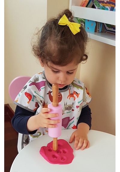 Yorni 1-3 Yaş, Zoo Sıvı Geçirmez, Cırtlı, Yarım Kollu Bebek Mama Önlüğü Çok Renkli