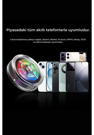 Manyetik Mıknatıslı Telefon Soğutucu Radyatörlü Fan