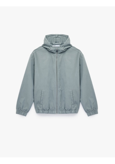 Koton Pamuklu Uzun Kollu Fermuarlı Oversize Kapşonlu Jean Ceket Taş 7wam50002nd Koton Pamuklu Uzun Kollu Fermuarlı Oversize Kapşonlu Jean Ceket Taş 7wam50002nd