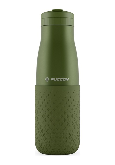 Puccon 500 Ml Pipetli Haki Çelik Matara/termos - Silikon Gövdeli Plus - 50012