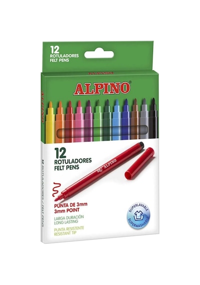 Keçeli Kalem 12 Renk Alpino 1 Adet Keçe Uçlu Kalem Rotuladores