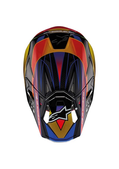 Alpinestars Supertech M10 Era Off-road Kaskı Kırmızı Altın Kırmızı / Altın