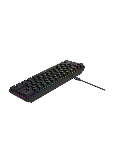 Oem G61 Mini Rgb 61 Tuşlu Ergonomik Mekanik Mini Kablolu Oyuncu Klavyesi %60 Usb Arabirimli Blue Switch