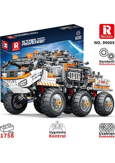 Reobrix 99005 Star Revenge :transporter Kumanda&motorlu Yaratıcı Yapı Blok Seti Building Blocks - 1758 Parça