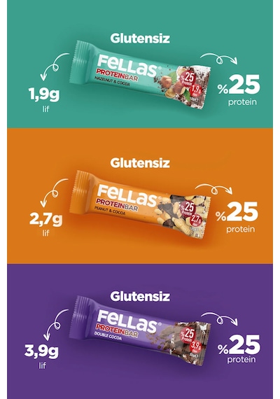 Protein Bar 32 G Karma Kutu - 12 Adet 3 Çeşit