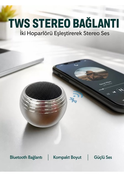 Northcity Mini Kablosuz Hoparlör Derin Bas Tws Bağlantı - Yeni Nesil Bluetooth Ses Cihazı