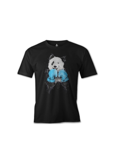 Panda - Boks Siyah Erkek Tshirt