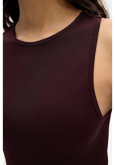 Subtone Ribli Racerback Elbise Burgundy Bordo