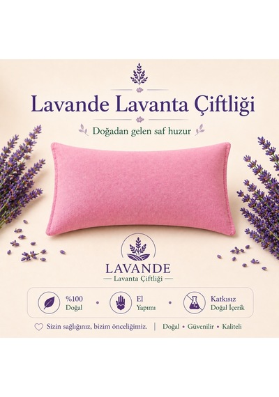 Lavande Çiftlik Lavanta Dolgulu Göz Yastığı Pembe