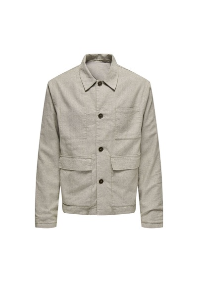 Only & Sons Onskane Lınen Mıx Casual 0245 Jacket Erkek Bej Ceket - Os22031579 Bej