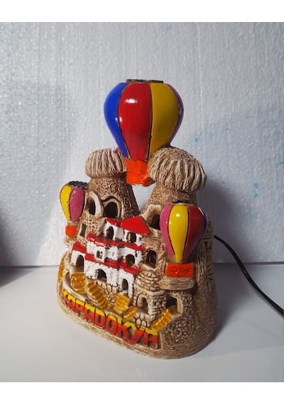 Kapadokya Dekoratif Alçı Peribacası Gece Lambası Orta Boy