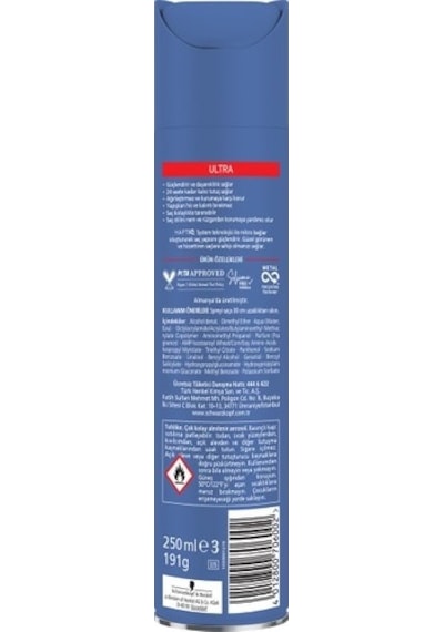 Taft Saç Spreyi Ultra Güçlü 4 250ml