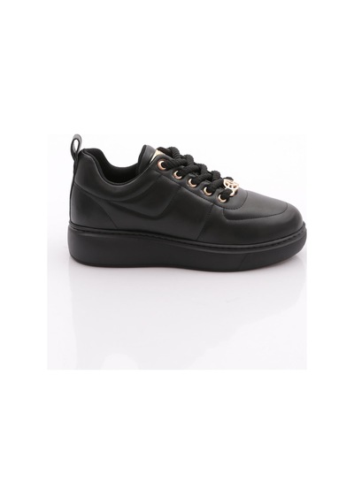 Dgn B1009 Kadin Aksesuarli Sneakers Ayakkabi Siyah
