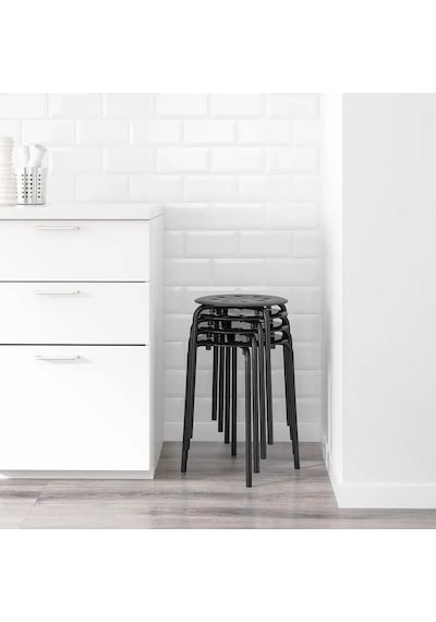 Ikea Marıus Tabure İkea, Siyah 45 Cm 60360928 409568386 Siyah
