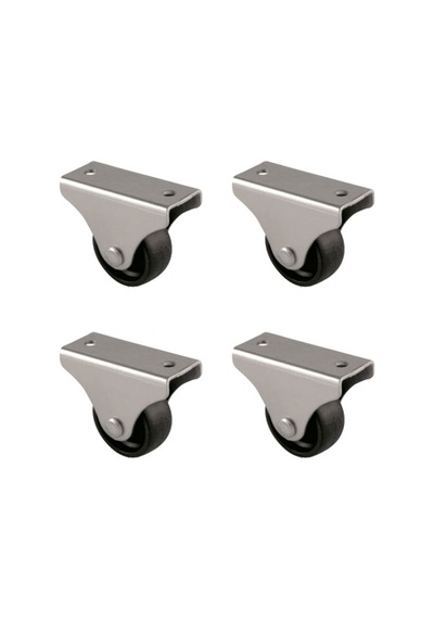 Furç Sabit Teker - 32mm - Siyah Hks228 - 4 Adet Abanoz