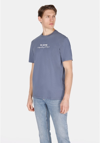 Colin's Colins Comfort Fit Yuvarlak Yaka Düz Erkek Mavi Kısa Kol Tişört Cl1074160 Q1.v1 Inv İndigo