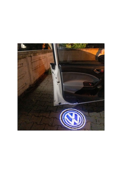 Volkswagen Vw Kapı Altı Led Logo Işığı 2 Adet Sensörlü Pilli Yapıştırmalı Karşılama Projektörü